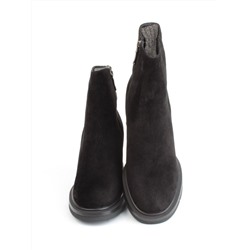04-M3-9203 BLACK Ботильоны зимние женские (натуральная замша, натуральный мех)