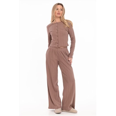 Брюки свободные из рибаны М325432к