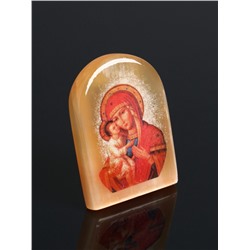 Владимирская икона Божией Матери, настольная, 6×5 см, селенит