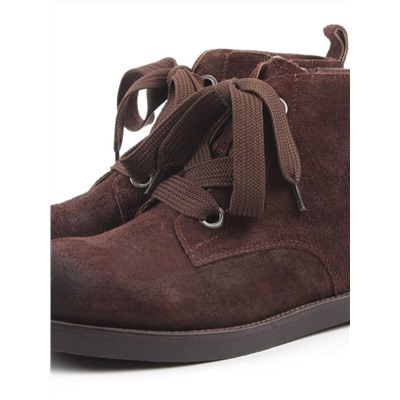 01-908-1B BROWN Ботинки демисезонные женские (натуральная замша)