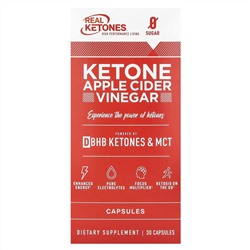 Real Ketones, Кетоновый яблочный уксус, 30 капсул