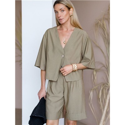 Шорты-бермуды из плотного лиоцелла