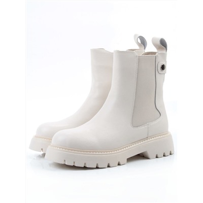 04-PAT17-2Z MILK Ботинки зимние женские (натуральная кожа, 100% шерсть)