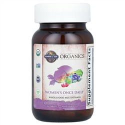 Garden of Life, Organics, мультивитамины для женщин, для приёма один раз в день, 30 веганских таблеток