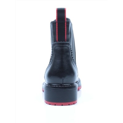 01-CA169-21B100M BLACK Ботинки демисезонные женские (натуральная кожа, байка)