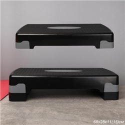 Степ платформа для фитнеса Woohooo StepFit S1 / 68см / серый / уп 5