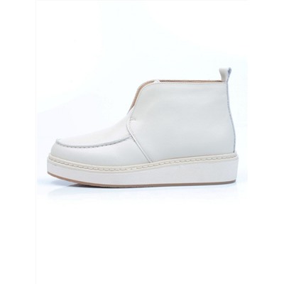 01-5173-3 BEIGE Ботинки демисезонные женские (натуральная кожа, байка)