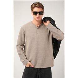 Мужской лонгслив на пуговицах Happyfox