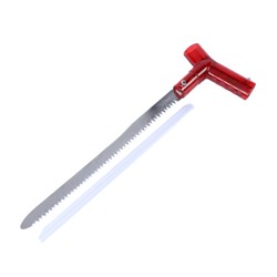 Лопата лавинная алюминиевая ИРЕМЕЛЬ СНЕГОВИК IR515 двухсекционная, с пилой 35см, T-образная рукоять, длина 84/70см, лезвие 28x25см, чёрно-красная/уп10