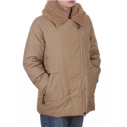 M-8866 DK. BEIGE Куртка зимняя женская (150 гр. холлофайбер)