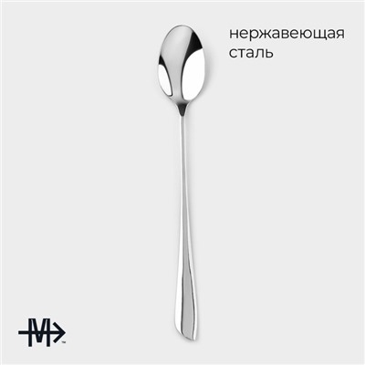 Ложка десертная из нержавеющей стали Magistro «Эми», длина 19.5 см, цвет серебряный