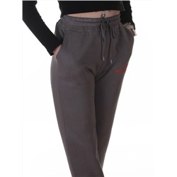 2621 GRAY Штаны спортивные утепленные женские (85% хлопок, 10% полиэстер, 5% спандекс)