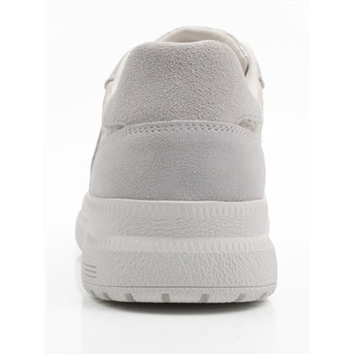 03-A1024-9 WHITE/LT. GRAY Полуботинки спортивные женские (натуральная замша,натуральная кожа)