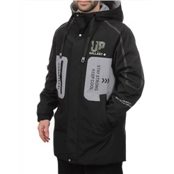 2171 BLACK GRAY Куртка мужская зимняя облегченная (130 гр. холлофайбер)