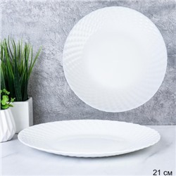 Тарелка обеденная 215 мм плетенка белая / NHG85 (white) /уп 6/72/