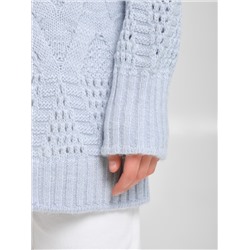 Свитер вязаный голубой