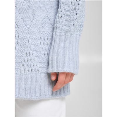 Свитер вязаный голубой
