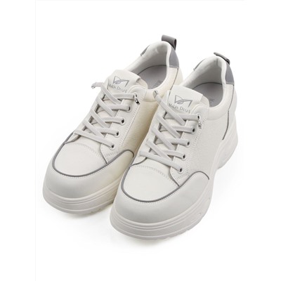 03-A331-3 WHITE Полуботинки спортивные женские (натуральная кожа)