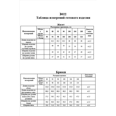 KaVaRi 8022.2 голубой, Брюки,  Жилет