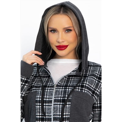 Рубашка с капюшоном Стокгольм (серая) Б14593-50М