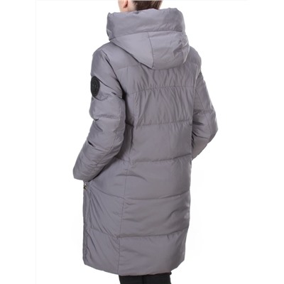 8966 GRAY  Пальто зимнее женское CLOUD LAG CAT (200 гр. холлофайбер)