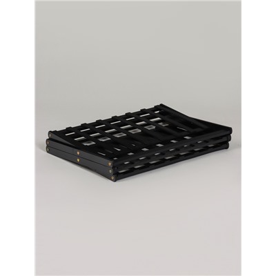Подставка для цветов Greengo, 3 полки, 50 × 25 × 46 см, напольная, бамбук, чёрная