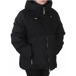 YR-6619 BLACK Куртка зимняя женская (150 гр. холлофайбер)
