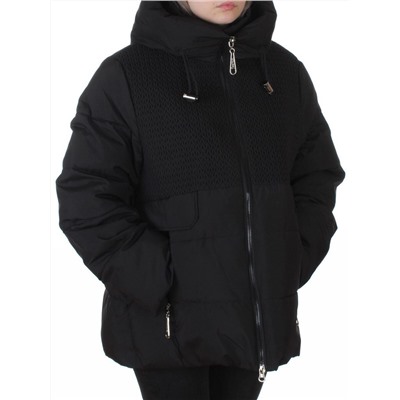 YR-6619 BLACK Куртка зимняя женская (150 гр. холлофайбер)