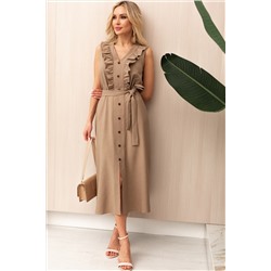 Женственное платье с поясом Гербера №1