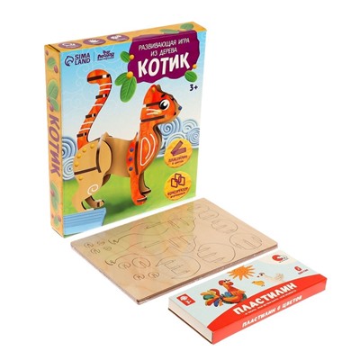 УЦЕНКА Развивающая игра из дерева «Кошечка»