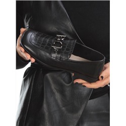03-DP93-1 BLACK Лоферы женские (натуральная кожа)