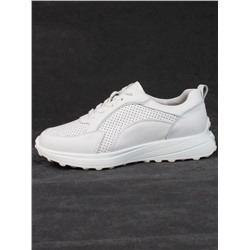 05-HY24-1D WHITE Кроссовки женские (натуральная кожа)
