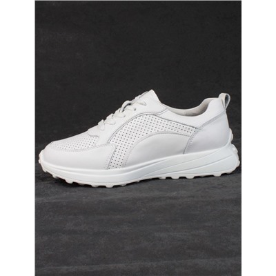05-HY24-1D WHITE Кроссовки женские (натуральная кожа)
