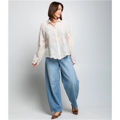 Блуза #КТ301 (19), светло-бежевый