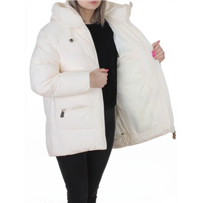 8808 MILK WHITE Куртка зимняя женская (150 гр. холлофайбер)