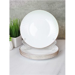 Набор тарелок 6 штук 190 мм ЗОЛОТО Классика / BZP75 (White Gold ) /уп 12/