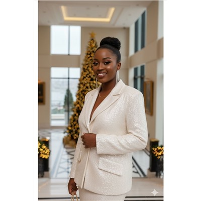 Жакет, юбка Vittoria Queen 27373 кремовый