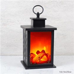 Светильник фонарь настольный Камин 27 см / G346 /уп 24/от батареек