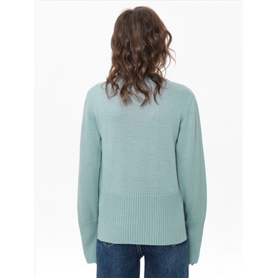 Джемпер вязаный с разрезами на рукавах