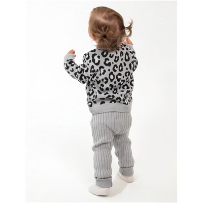 Костюм вязаный Крошка Я Leo Baby рост 68-74 см, темно-серый
