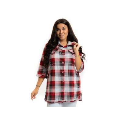 445 Туника "Красная клетка"