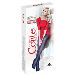 CONTE LUXURY Ажурные Колготки женские с эффектом мелкой сетки