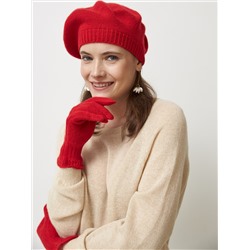 Берет кашемировый 11009b красный