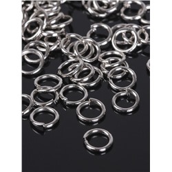 Кольцо соединительное «СМ-976», 0.8×6 мм (набор 50 г, ± 570 шт.), цвет серебро