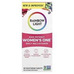 Rainbow Light, Women's One™, ежедневная мультивитаминная добавка для женщин, высокая эффективность, 60 вегетарианских таблеток
