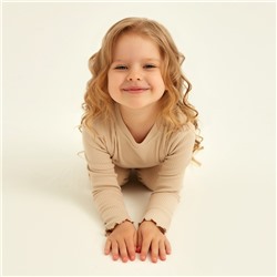 Пижама детская SL HOME, размер 32 (110-116 см), бежевая