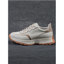 03-YC353-1 BEIGE Кроссовки женские (натуральная кожа)