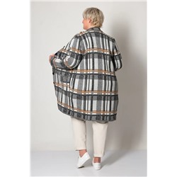 Кардиган В 1579/черн-горчич