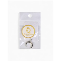 Подвеска «Луна», 1.2×1.3 см, d (внутренний)=2 мм, цвет серебро