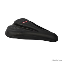Чехол на велосипедное седло 28х18х3 см. COMIRON ARBUTUS. Материал: Silicone-Sponge-PU leather. С липучками. Черный /уп 50/